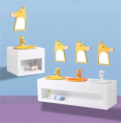 Falra szerelt karikatúra szekrény hiúságkészletek